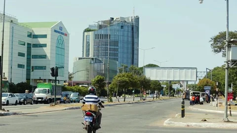 One of the main streets in Accra Video stock 157626308