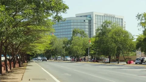 One of the main streets in Accra Video stock 157626316