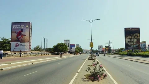 One of the main streets in Accra Video stock 157626325