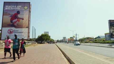 One of the main streets in Accra Video stock 157626330