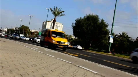 One of the main Tel Aviv streets - Namir Stock Footage 47072030