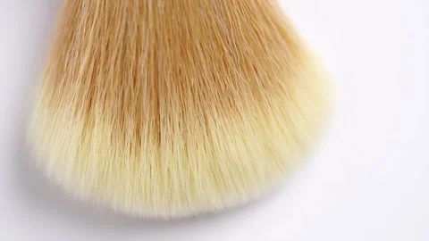 One make up brush, close up, macro texture. Stock Footage 256569708