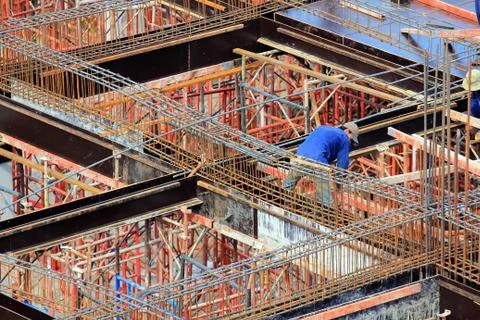 One man construction worker Stock Photos