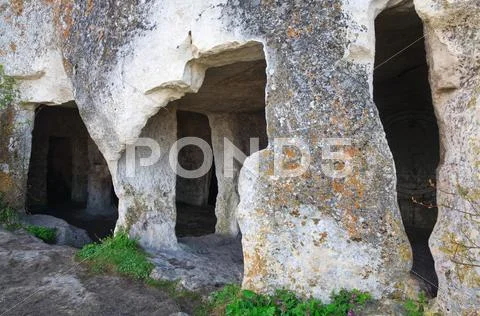 One of mangup kale caves (crimea, ukraine) Stock Photos