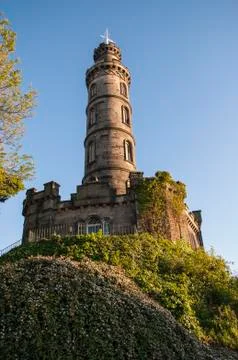 One of many Calton Hill monuments in Edinburgh Stock Photos