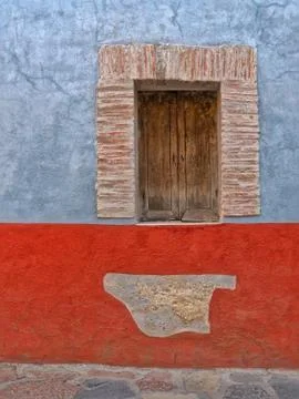 One of the many windows that can be seen in the streets of San Miguel de Allende Stock Photos