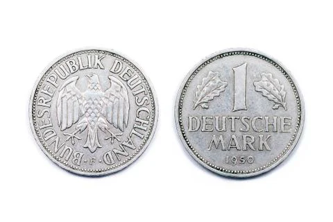 One mark Germany 1950 Stock-Fotos