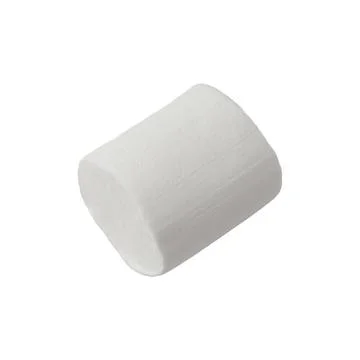 One marshmallow on white background Stock Photos