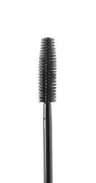 One mascara applicator isolated on white. Makeup product Stock Photos