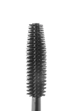 One mascara applicator isolated on white. Makeup product Stock Photos