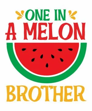 One In A Melon Brother Stock Illustration