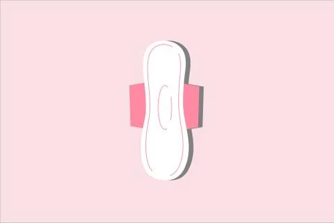 ONE MENSTRUAL PAD Stock Illustration
