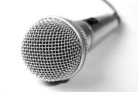 One microphone on white background Foto stock
