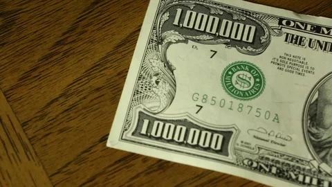 One Million Dollar Bill Stock Footage 81196664