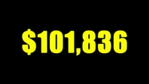 One million dollars black screen animation. Counting money animation. Stock Footage 261283201