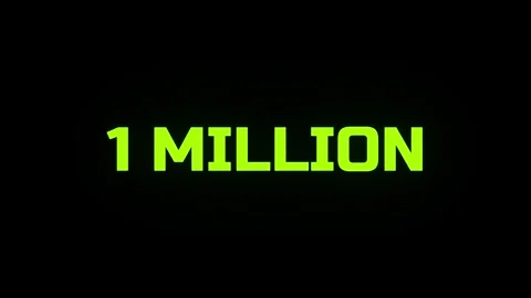 One million green digital text animation with motion particles on black bac.. Stock Footage 340399465