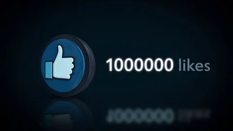 One million likes Stock Footage 83893414