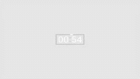 One minute circle countdown 60 seconds animation with alpha channel Stock Footage 288463602