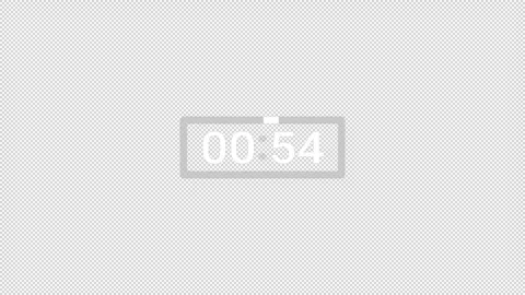 One minute circle countdown 60 seconds animation with alpha channel Stock Footage 288463714