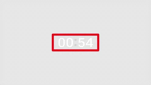 One minute circle countdown 60 seconds animation with alpha channel Stock Footage 288464660