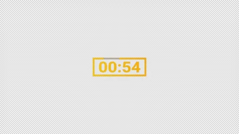 One minute circle countdown 60 seconds animation with alpha channel. Stock Footage 297623197