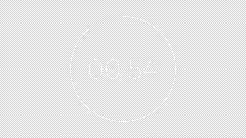 One minute circle countdown 60 seconds animation with alpha channel. Stock Footage 297624015