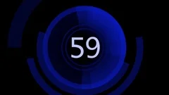 One Minute to Midnight Countdown Clock t, Stock Video