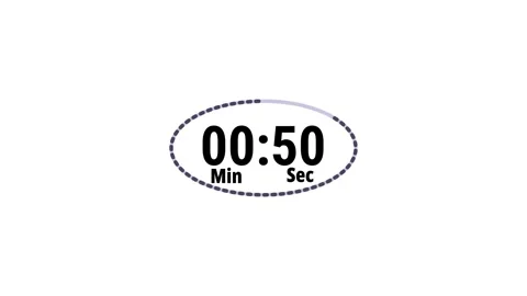 One minute countdown animation with transparent background, countdown timer.. 库存影片 340595753