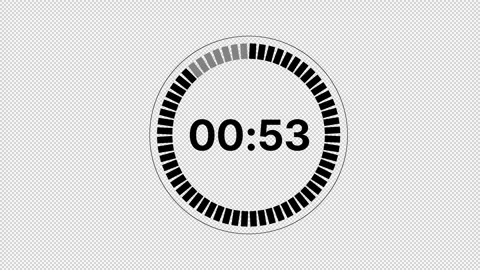 One minute countdown. Moving banner with stopwatch or timer counting down from 0 Stock Footage 326264457