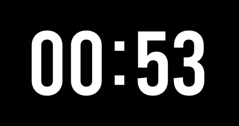 One minute countdown timer, counting from one one minute to zero Stock Footage 300686295