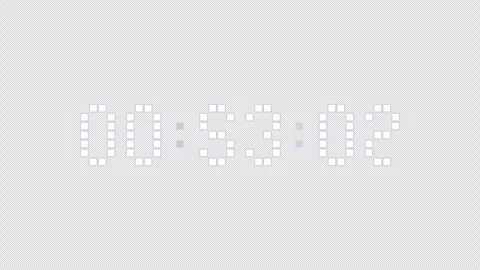 One minute countdown timer of glowing led electronic white digits on blue b.. Stock Footage 290856153