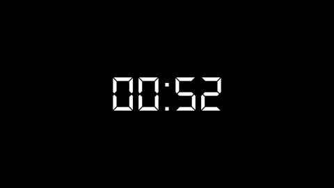 One Minute Countdown Timer Icon Animation for Time Management. 스톡 동영상 297951637