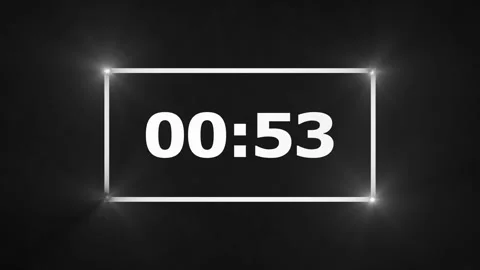 One minute countdown timer with a sleek, minimalist design, featuring a glo.. 動画素材 335493591