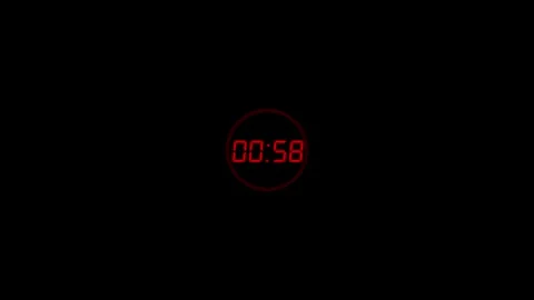 One minute countdown timer, sliding number animation, counting from one min.. Stock Footage 340179389