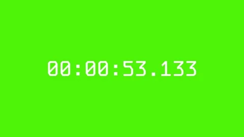 One Minute Digital Countdown on a Green Background, Ideal for Chroma Key Stock-Footage 276324384