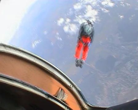 One minute of free fall in sitting position Stock Footage 378307
