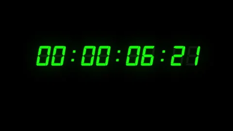 One Minute of Glowing Led 24 Fps Timecode Readout   With Green Digits   on Video stock 246100580