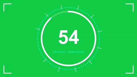One Minute Glowing Neon Digital Countdown Timer Видео 345204413