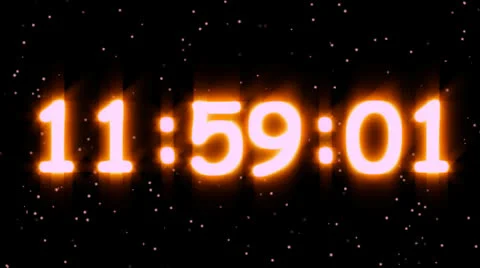 One Minute to Midnight Countdown Clock t... | Stock Video | Pond5