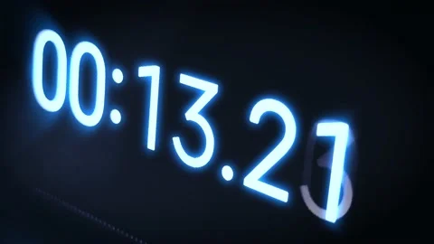 A one-minute timer counting up from zero to sixty seconds Stock Footage 221547387