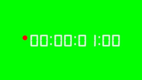One minute white timecode countdown 25 fps with record indicator Stock Footage 121777552