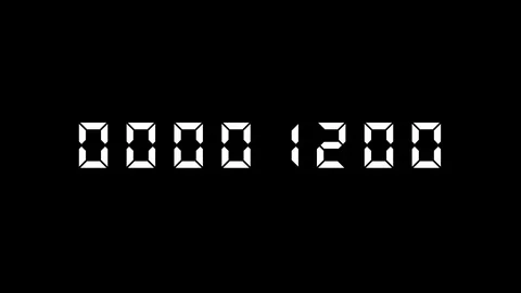 One minute white timecode countdown 25 fps. Stock Footage 124213881