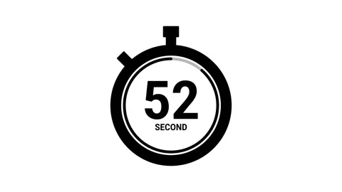 One minutes animation countdown on white background Stock-Footage 314329143