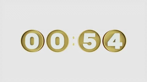One Minutes Of The Golden Countdown Stock Footage 330478352