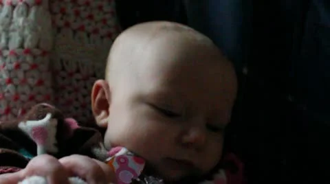 One month old talks Stock Footage 10683344
