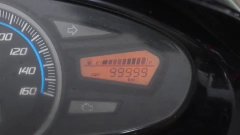 One more click and six digits to see, milestone of journeys, where could it be Stock Footage 305655259