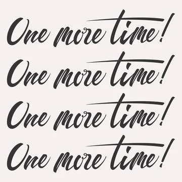One more time Stock Illustration