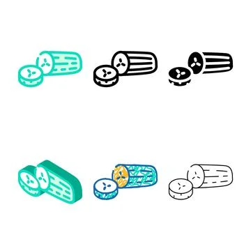 One multipack whole cucumber color icon vector Stock Illustration