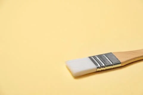 One new big size flat paintbrush is for painting, crafting, art projects, a.. Stock Photos