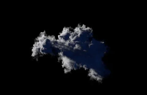One night grey cloud on black isolated. concept nature 3D rendering Stock Illustration